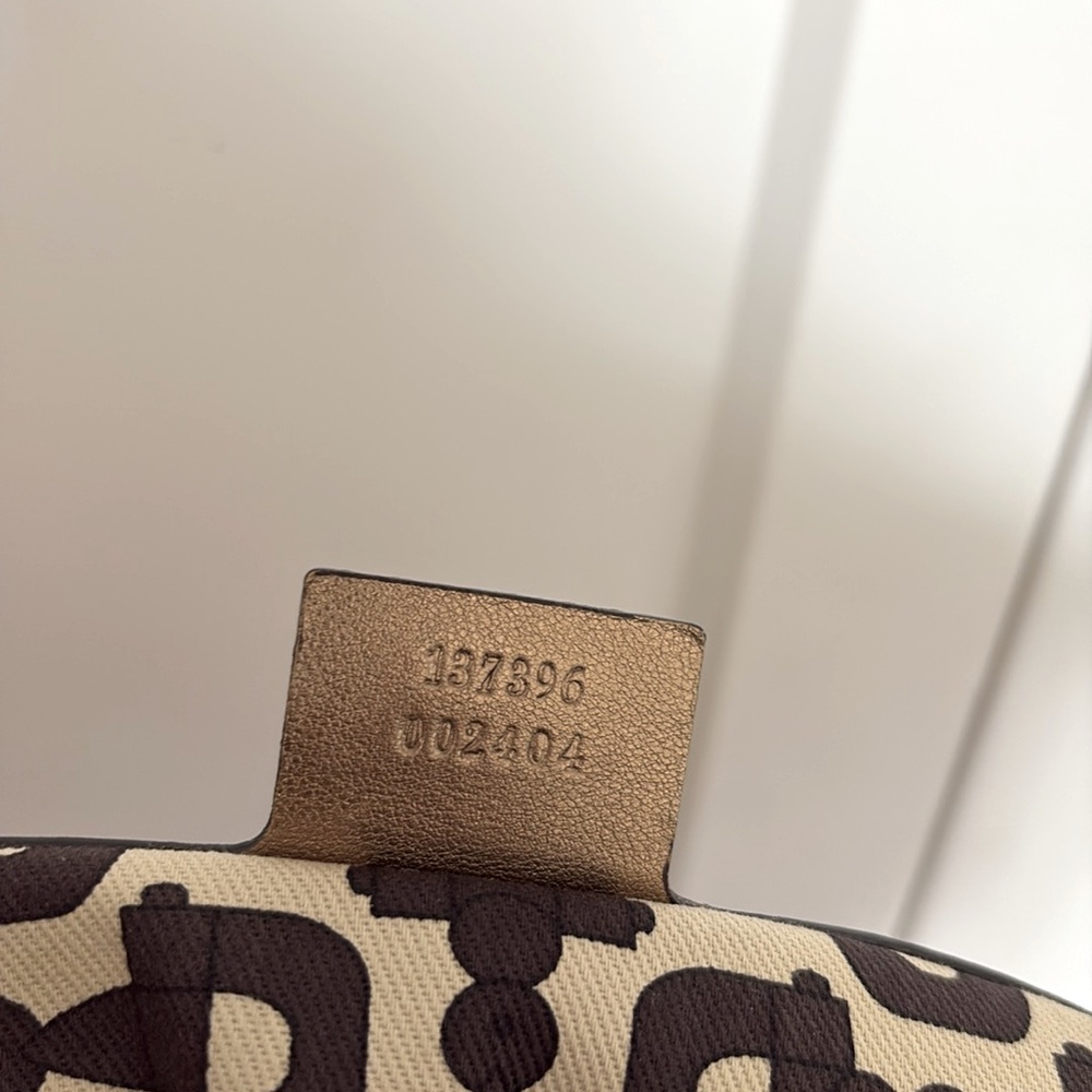 EUC [Gucci] Authenticated Monogram Canvas Jolicoeur Tote Handbag Beige w/ Gold - Picture 13 of 16